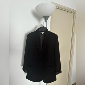 Max Studio | Black Double Knit One Button Blazer | Size M